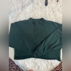 American Eagle Outfitters Ah So Soft mock neck fleece 💚